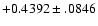 $+0.4392\pm .0846$