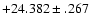 $+24.382\pm .267 $