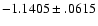 $-1.1405\pm .0615$