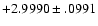 $+2.9990\pm .0991$