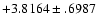 $+3.8164\pm .6987$