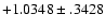 $+1.0348\pm .3428$