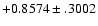 $+0.8574\pm .3002$
