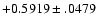 $+0.5919\pm .0479$