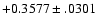 $+0.3577\pm .0301$