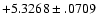 $+5.3268\pm .0709$