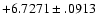 $+6.7271\pm .0913$