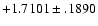 $+1.7101\pm .1890$