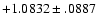 $+1.0832\pm .0887$