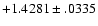 $+1.4281\pm .0335$