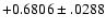 $+0.6806\pm .0288$