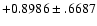$+0.8986\pm .6687$