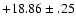 $+18.86 \pm .25 $