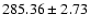 $285.36\pm 2.73$