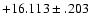$+16.113\pm .203 $