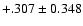 $+.307\pm 0.348$