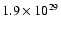 $1.9\times 10^{29}$