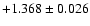$+1.368\pm 0.026$
