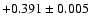 $+0.391\pm 0.005$