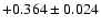 $+0.364\pm 0.024$