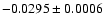 $-0.0295\pm 0.0006$