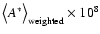 ${\big <}A^*{\big >}_{\rm {weighted}}\times 10^{8}$