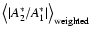 ${\big <}\vert A^*_{\rm {2}}/A^*_{\rm {1}}\vert{\big >}_{\rm {weighted}}$