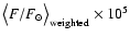 ${\big <}F/F_{\odot}{\big >}_{\rm {weighted}}\times 10^{5}$