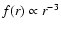 $f(r)\propto r^{-3}$