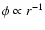 $\phi\propto r^{-1}$