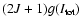 $(2J+1)g(I_{\rm tot})$