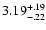 $\rm 3.19^{+.19}_{-.22 }$