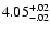 $\rm 4.05^{+.02}_{-.02 }$