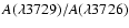 $A(\lambda3729)/A(\lambda3726)$