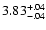 $\rm 3.83^{+.04}_{-.04 }$