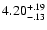 $\rm 4.20^{+.19}_{-.13 }$