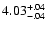 $\rm 4.03^{+.04}_{-.04 }$