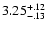 $\rm 3.25^{+.12}_{-.13 }$