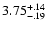 $\rm 3.75^{+.14}_{-.19 }$