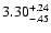 $\rm 3.30^{+.24}_{-.45 }$