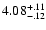 $\rm 4.08^{+.11}_{-.12 }$
