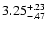 $\rm 3.25^{+.23}_{-.47 }$