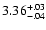 $\rm 3.36^{+.03}_{-.04 }$