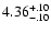 $\rm 4.36^{+.10}_{-.10 }$