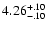 $\rm 4.26^{+.10}_{-.10 }$