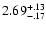 $\rm 2.69^{+.13}_{-.17 }$