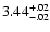 $\rm 3.44^{+.02}_{-.02 }$