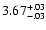 $\rm 3.67^{+.03}_{-.03 }$