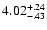 $\rm 4.02^{+.24}_{-.43 }$