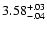$\rm 3.58^{+.03}_{-.04 }$